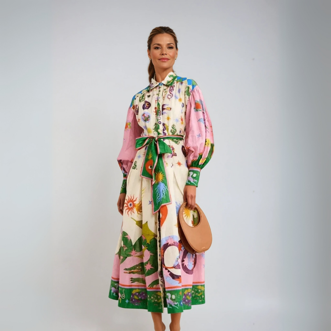 Dorthe™ - Elegant Italiensk Maxi Kjole