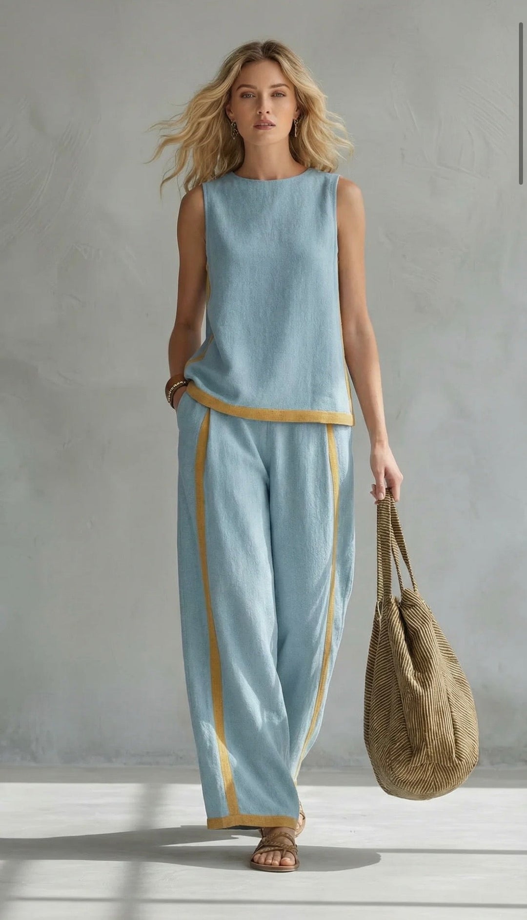 Elara™ Refined Contrast Two-Piece Set