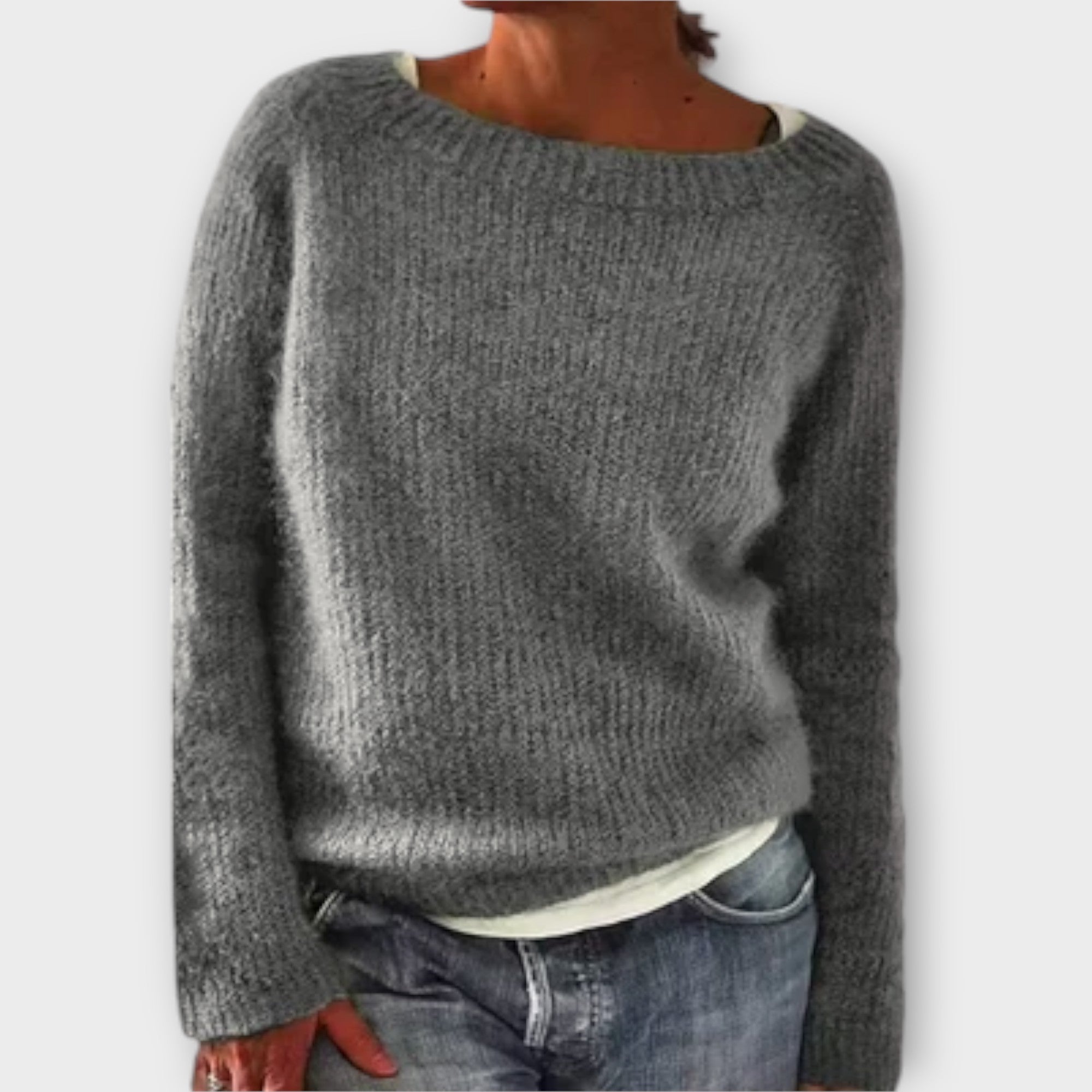 Elry™ - Blød enscolort strikpullover