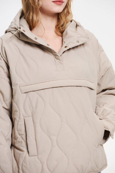 WILLOW | QUILTED WATER REPELLENT HOODED JACKET