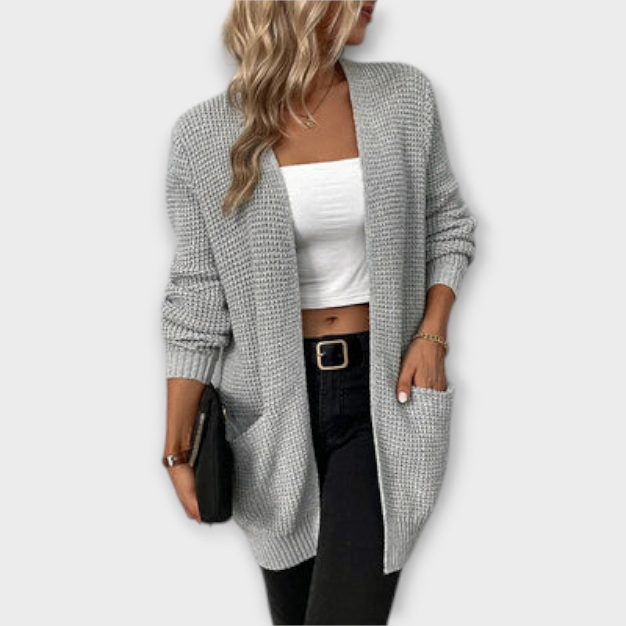 Via™ – Casual Knit Cardigan with Pockets
