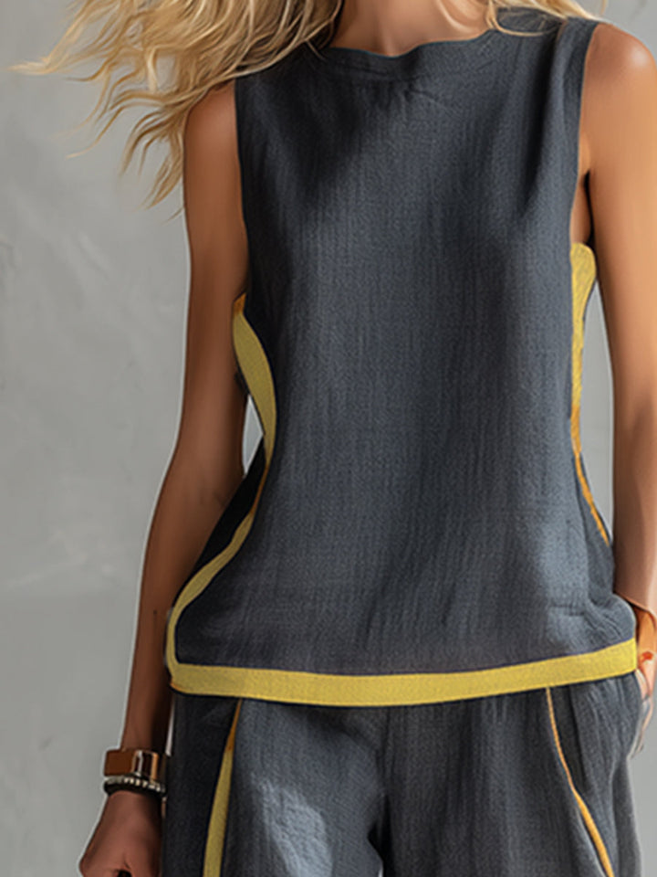 Elara™ Refined Contrast Two-Piece Set