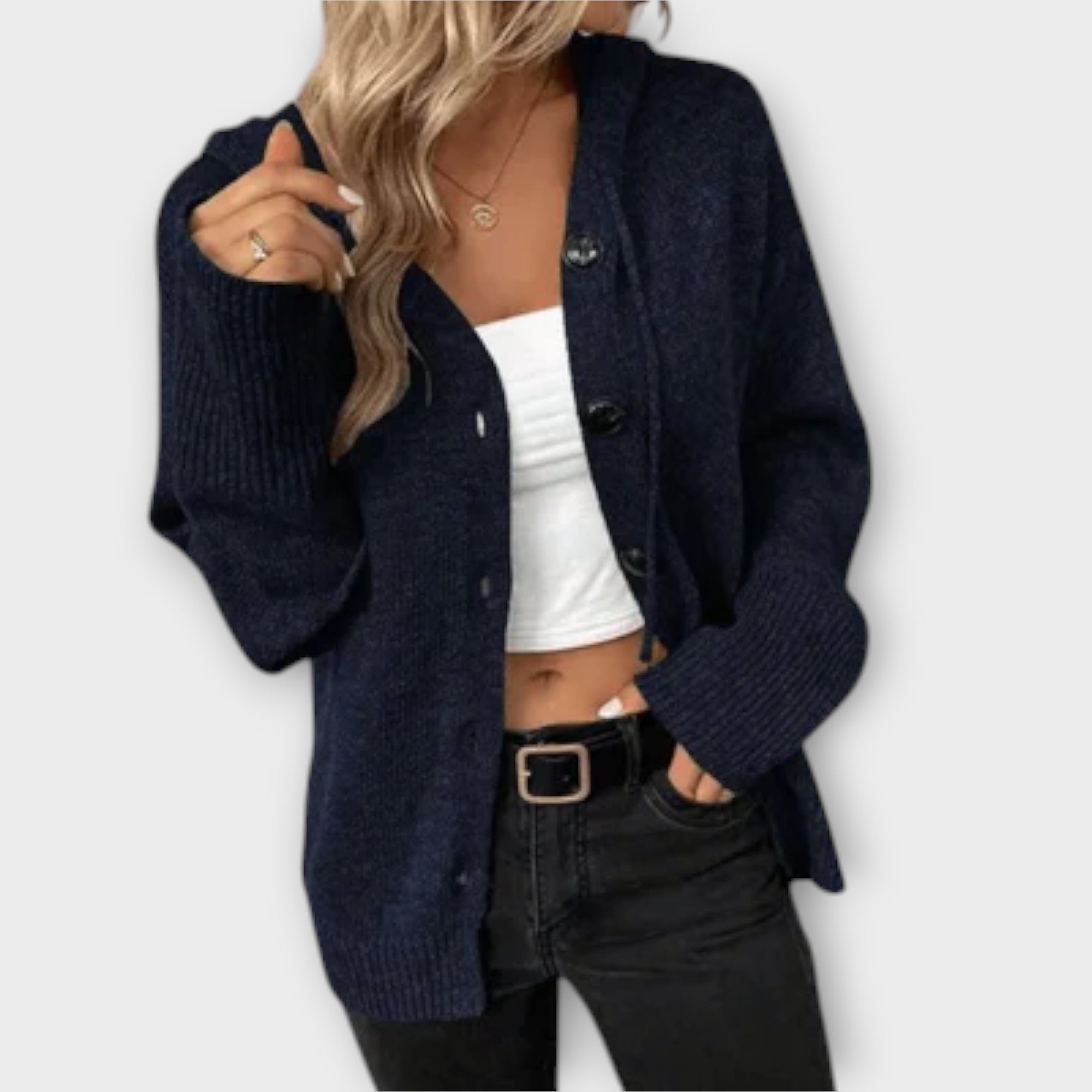 Berta™ – Elegant Button Knit Cardigan