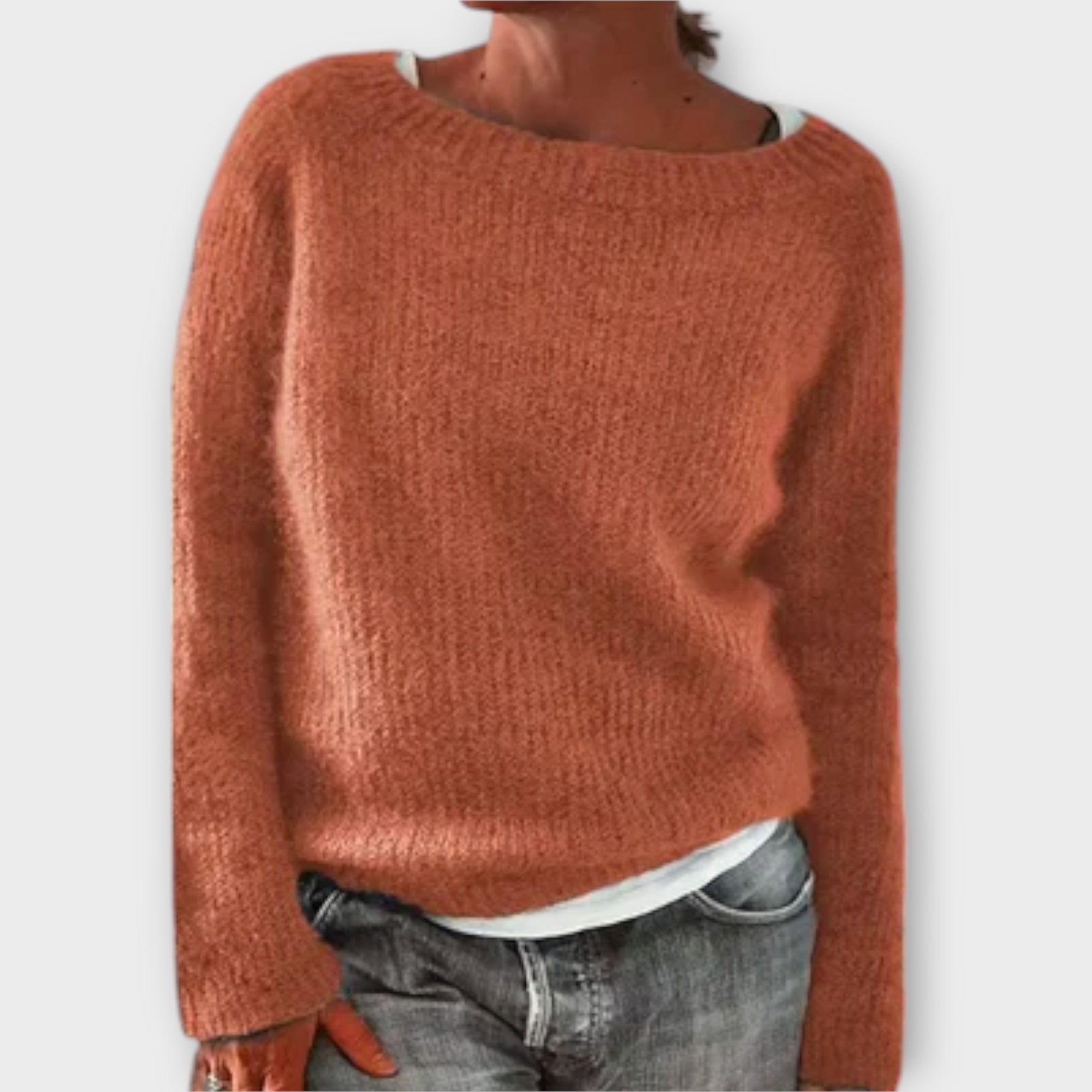 Elry™ - Blød enscolort strikpullover