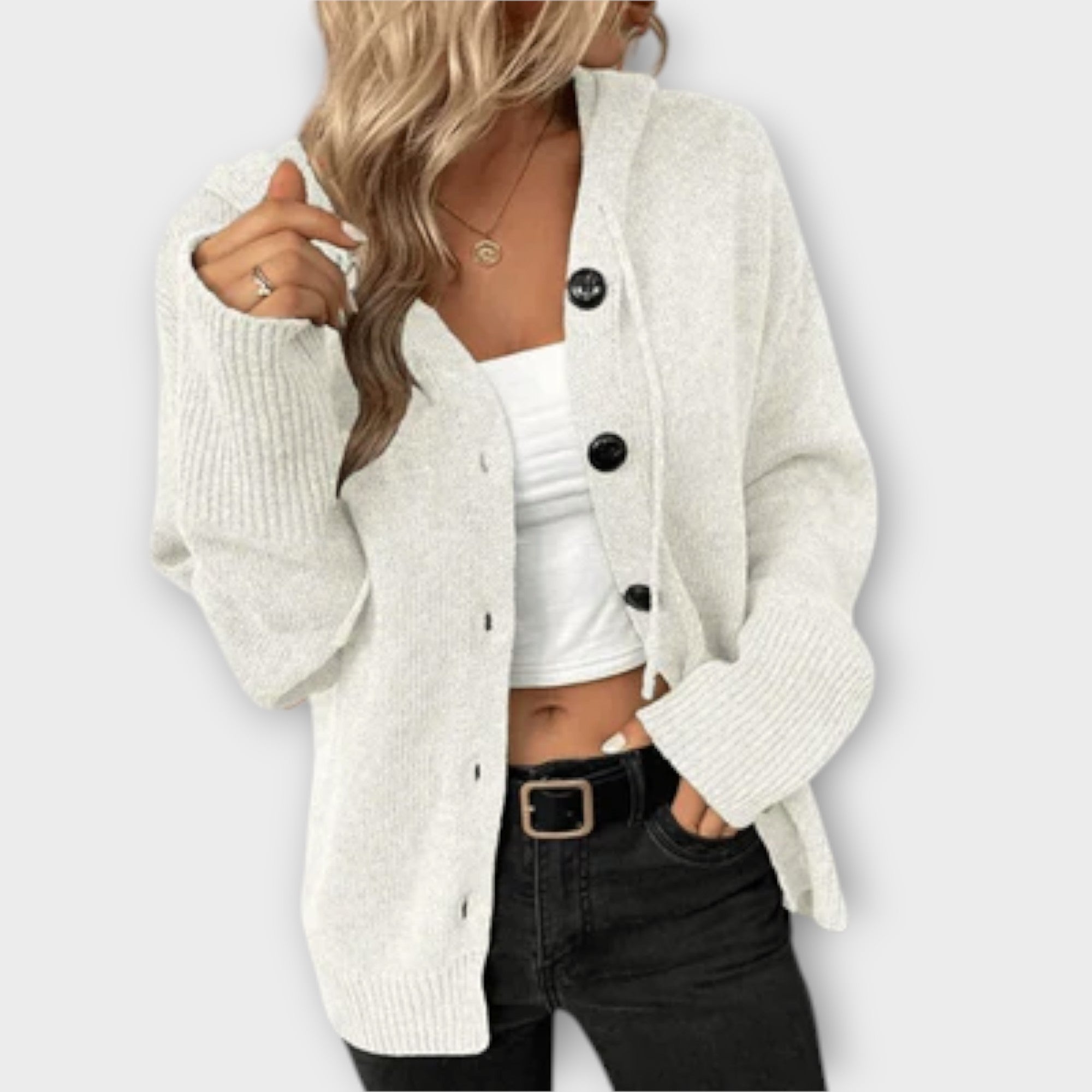 Berta™ – Elegant Button Knit Cardigan