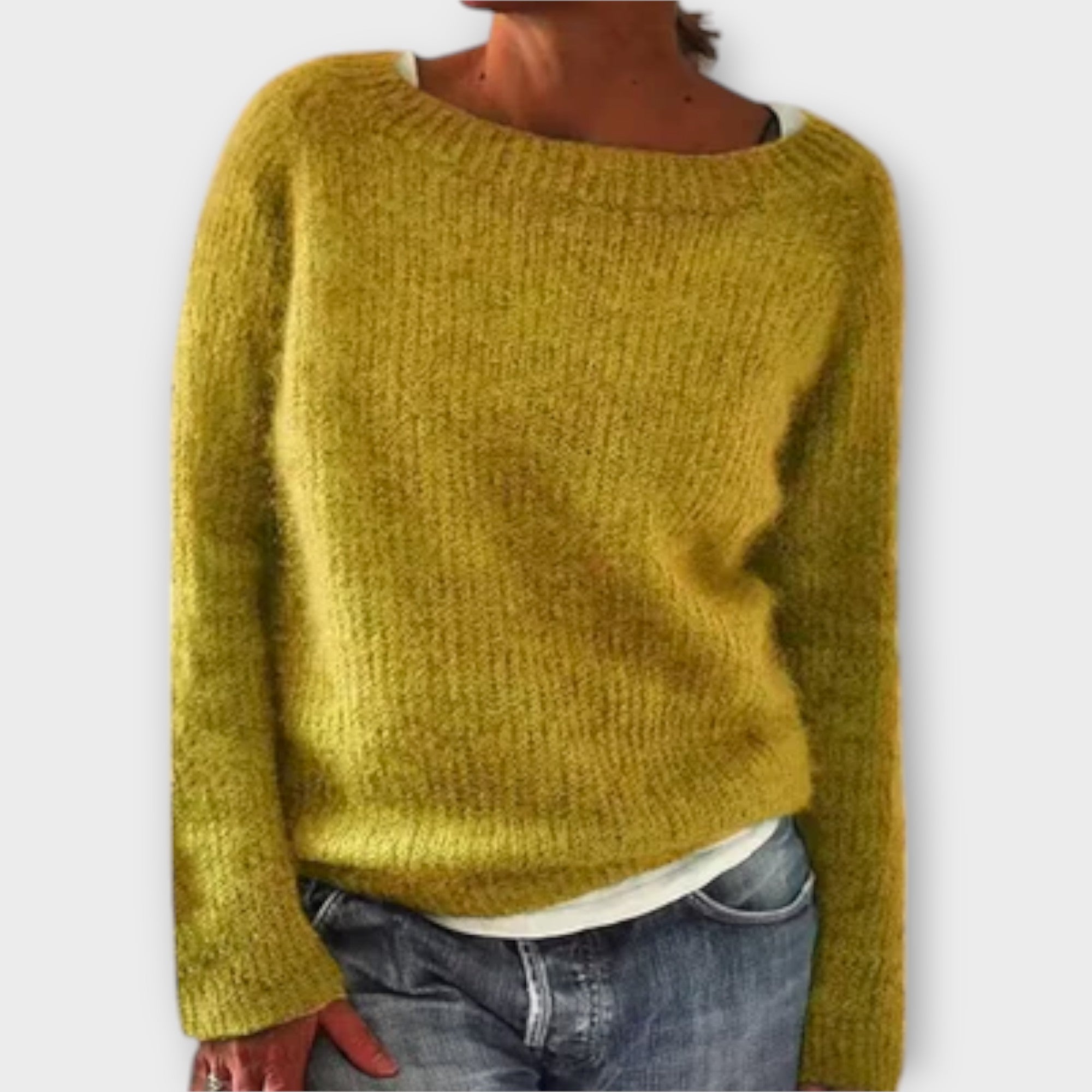Elry™ - Blød enscolort strikpullover