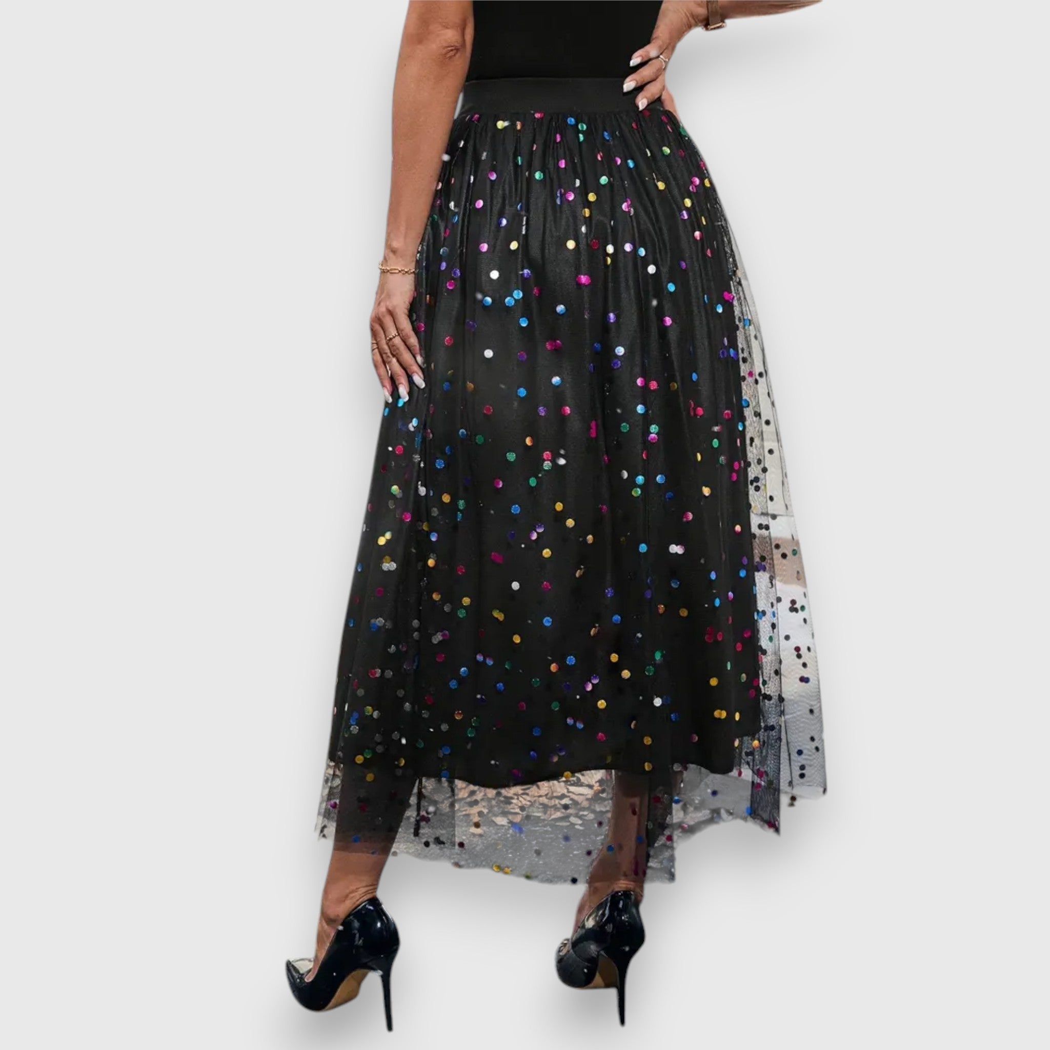 Darla™- Colorrig polka dot nederdel