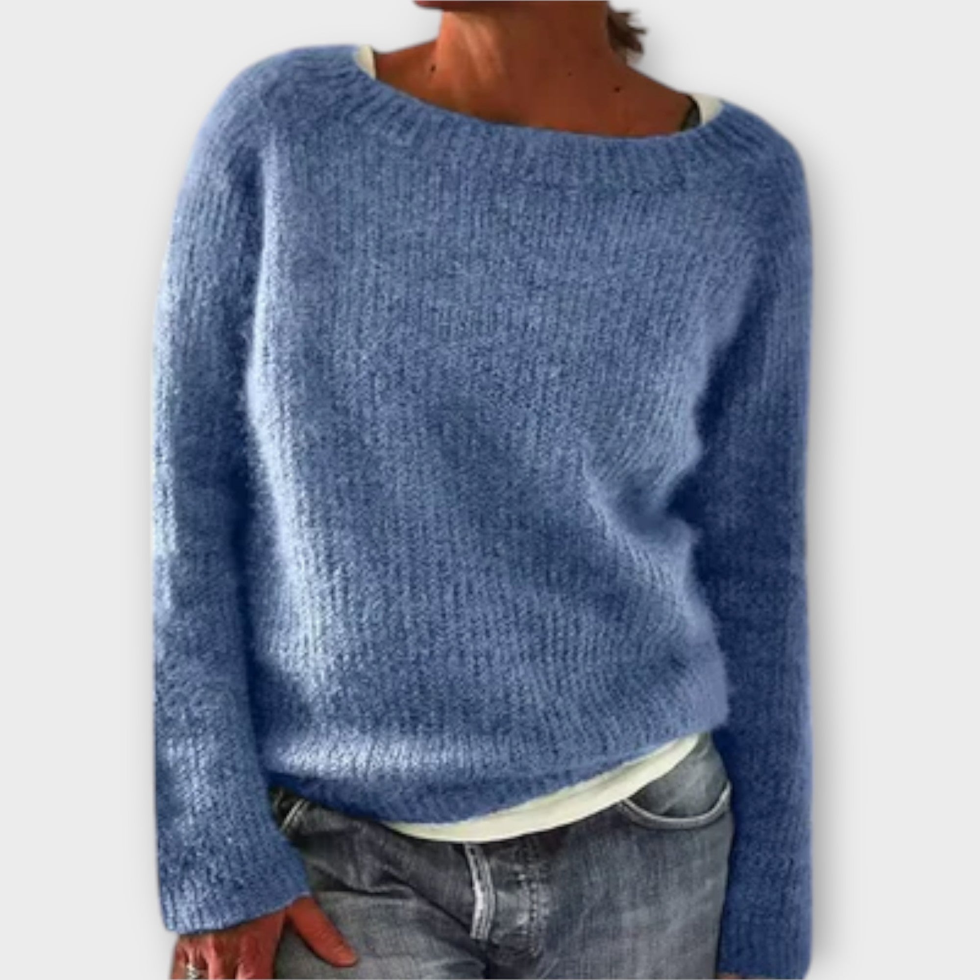 Elry™ - Blød enscolort strikpullover