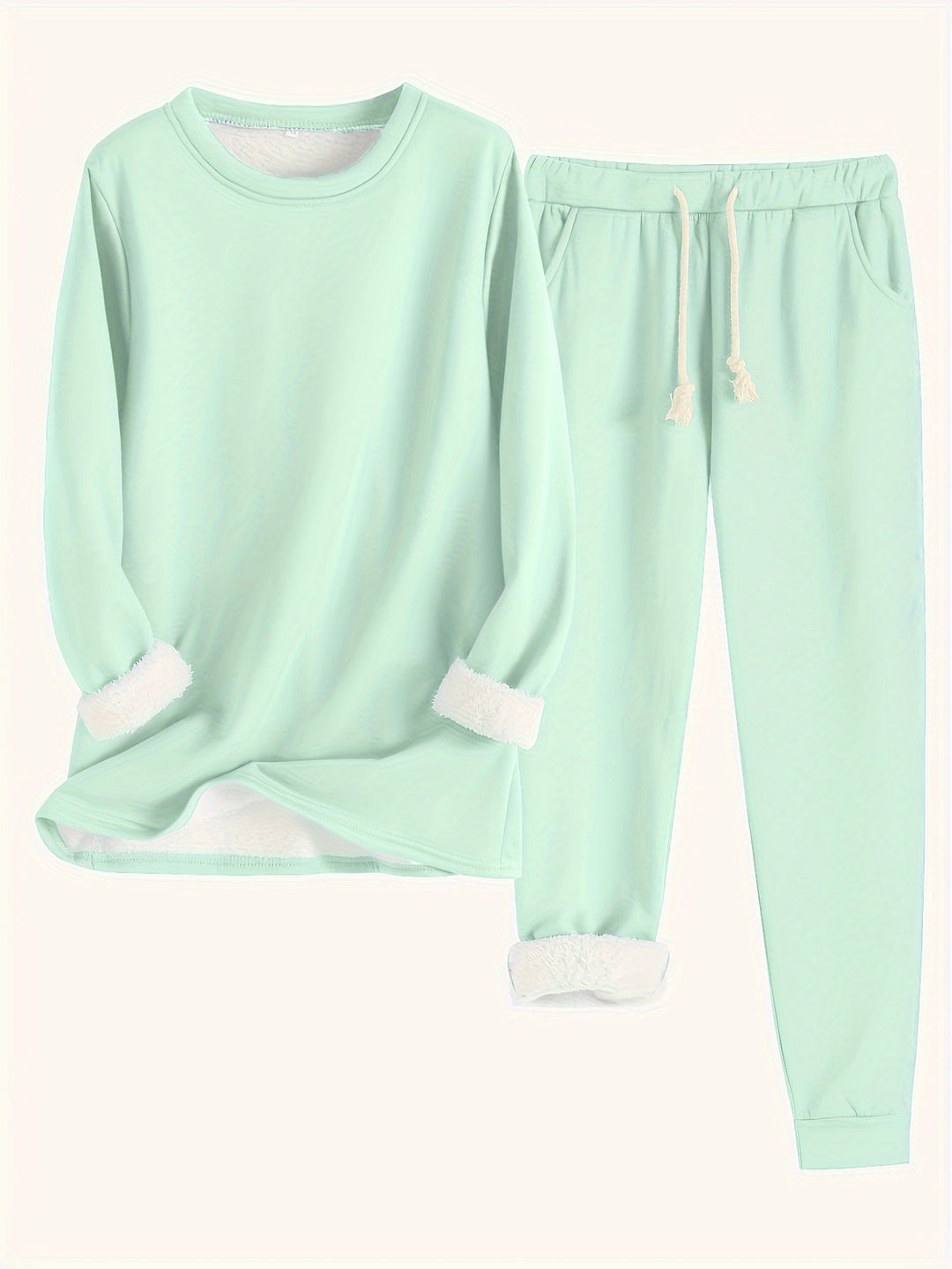 Karina Women's Cotton Blend Lounge Set – Light Blue Two-Piece