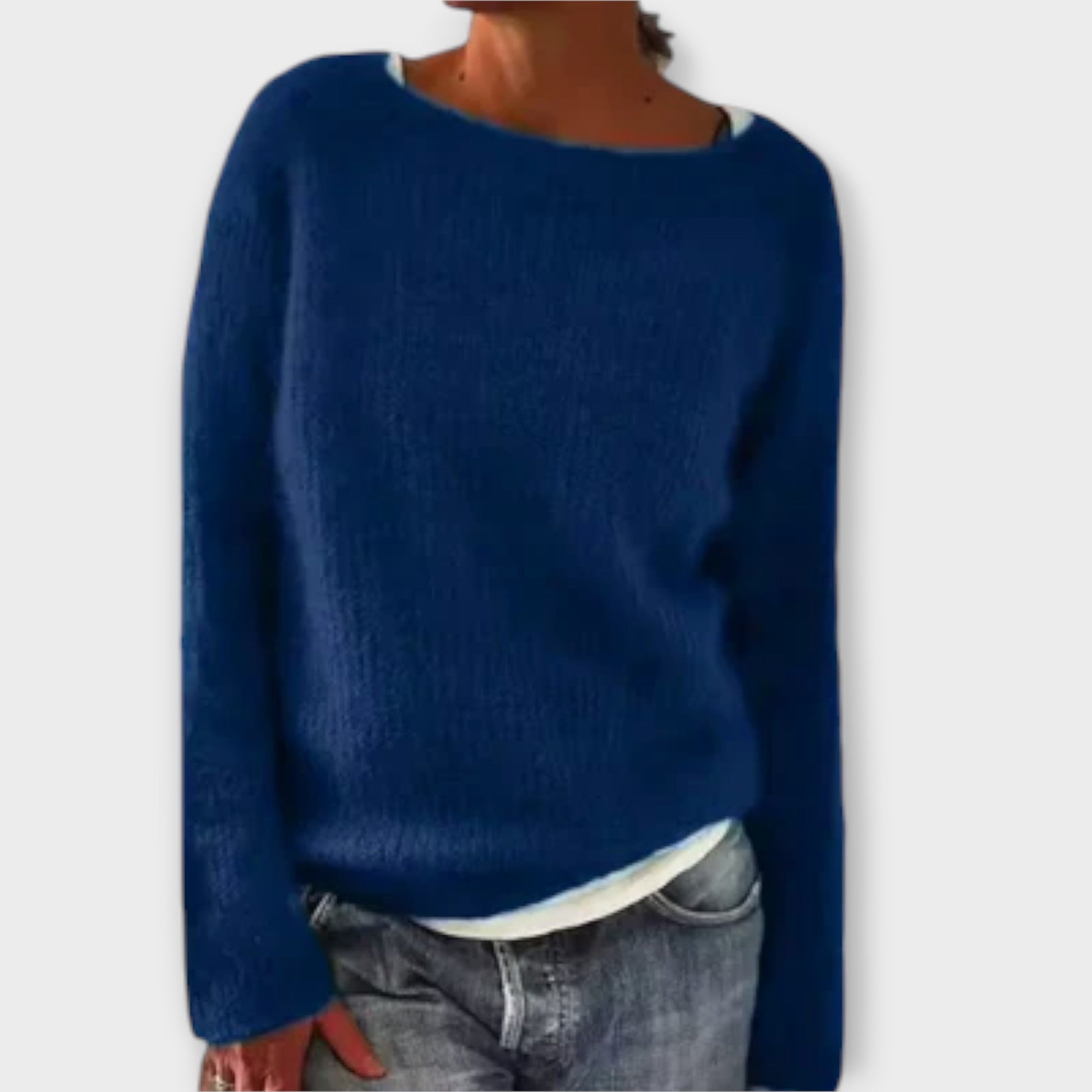 Elry™ - Blød enscolort strikpullover