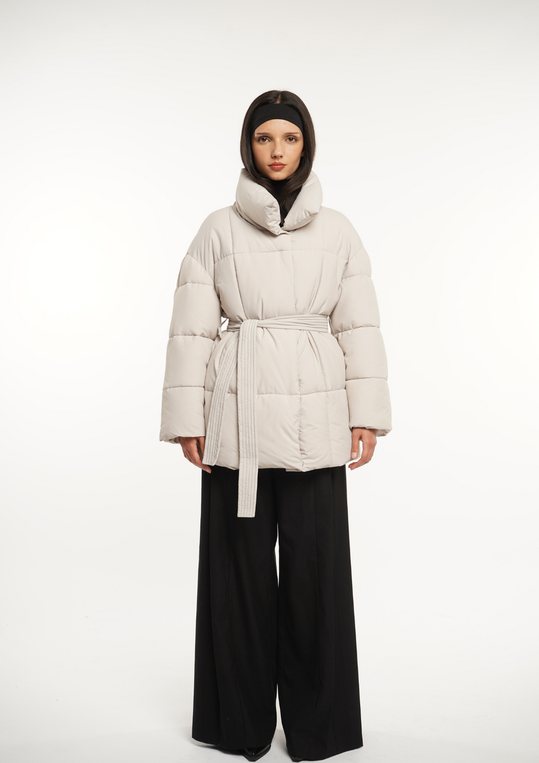 NOVA | MID LENGTH BELTED PUFFER JACKET