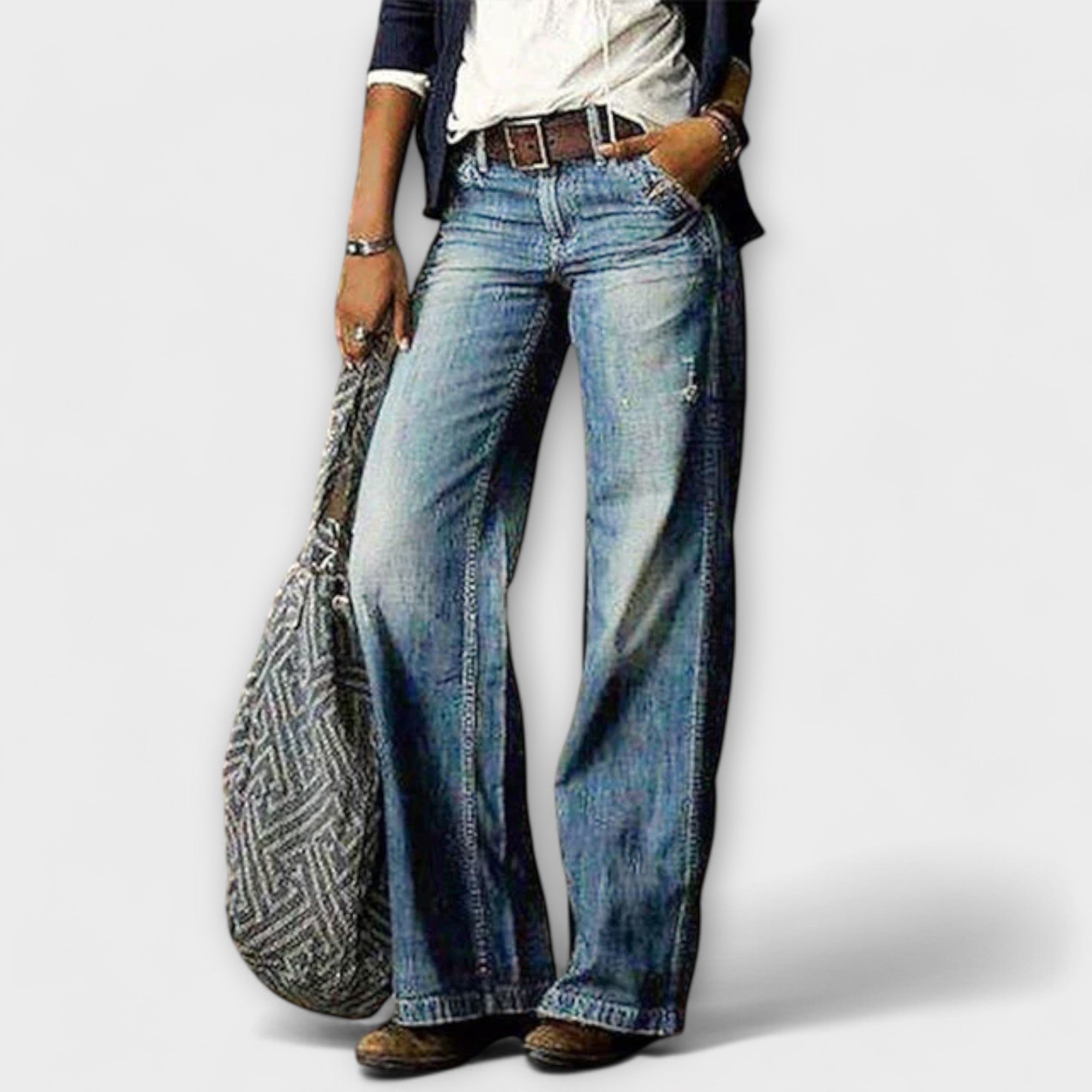 Delian™ - Bred ben denimbukser