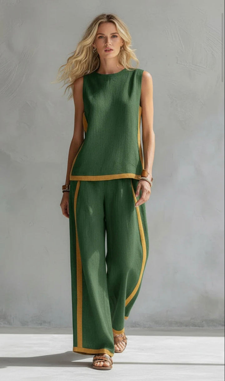 Elara™ Refined Contrast Two-Piece Set