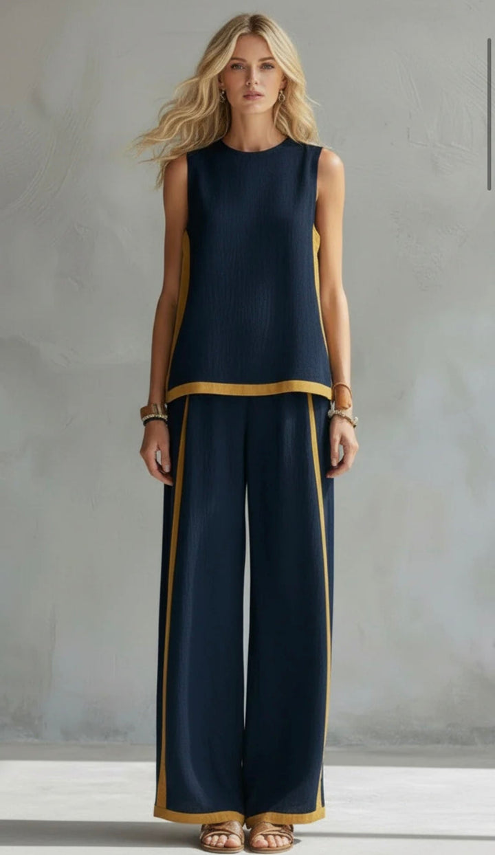 Elara™ Refined Contrast Two-Piece Set