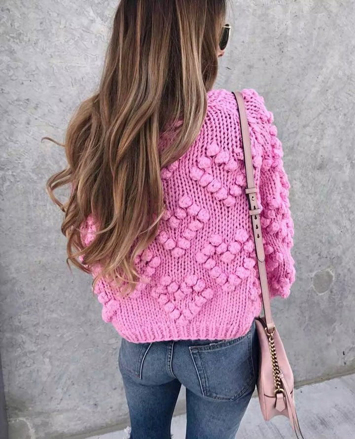 AVA™ - Cozy Long Sleeve Open Front Cardigan