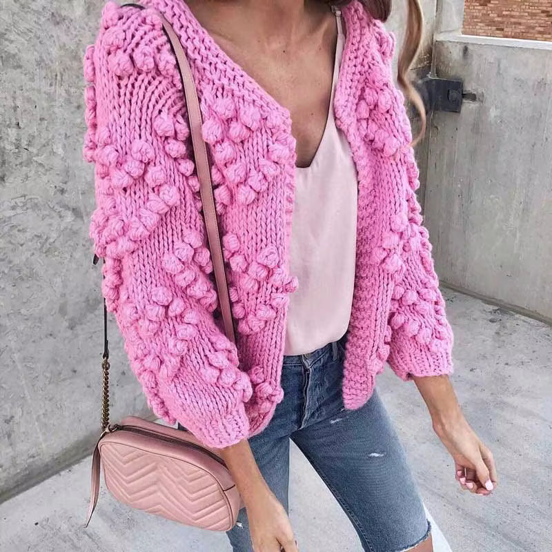 AVA™ - Cozy Long Sleeve Open Front Cardigan