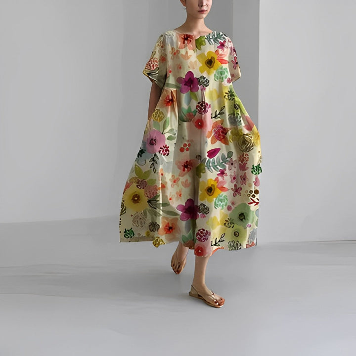 Elena Garden Grace Dress – Flowy Boho Dress