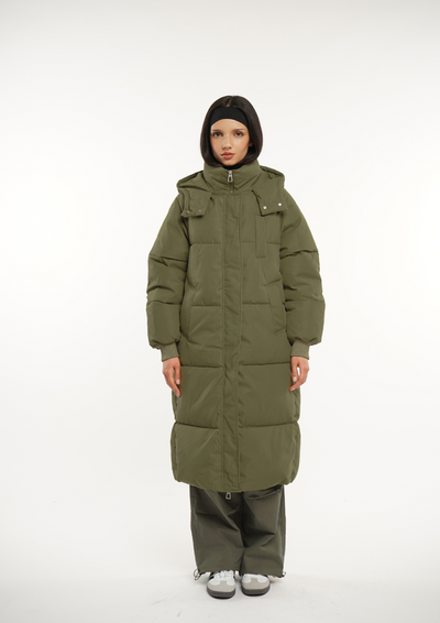 LUNA | HOODED LONG PUFFER JACKET