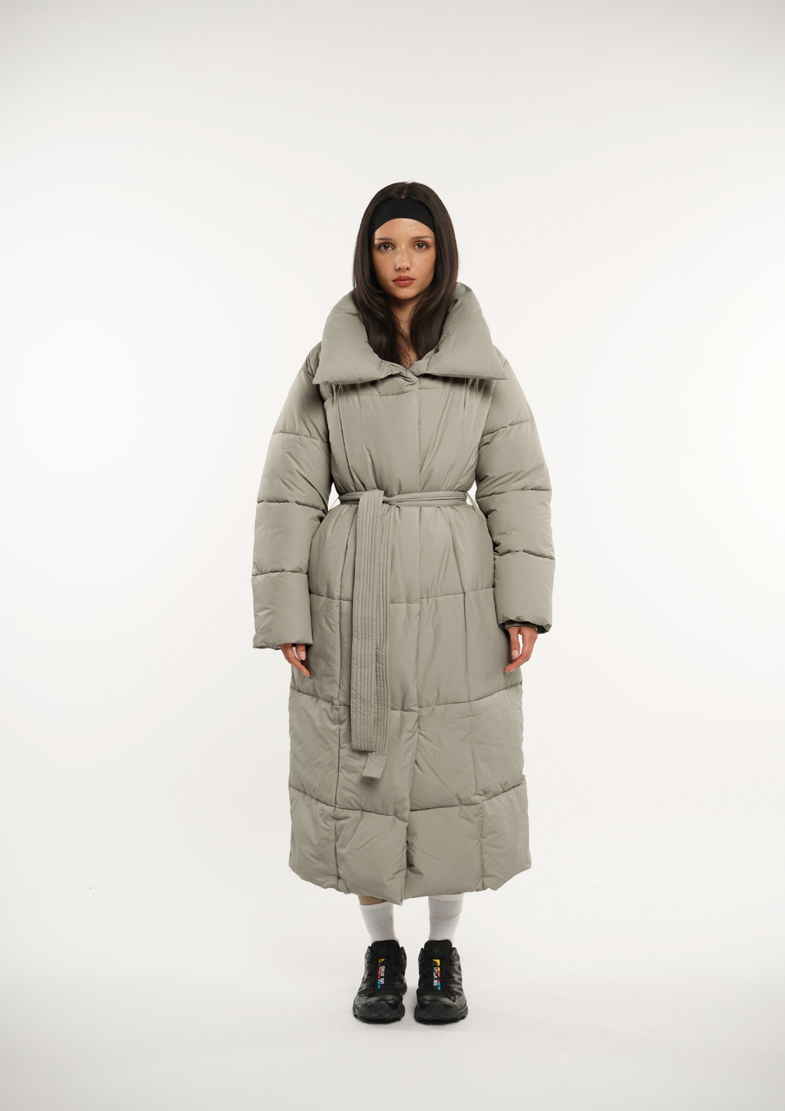 BLAIRE | EXTRA LONG LENGTH BULETED BUTTON PUFFER JACKET