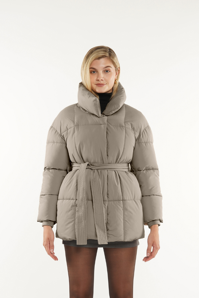NOVA | MID LENGTH BELTED PUFFER JACKET