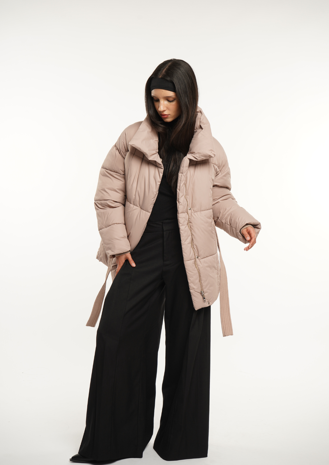 NOVA | MID LENGTH BELTED PUFFER JACKET