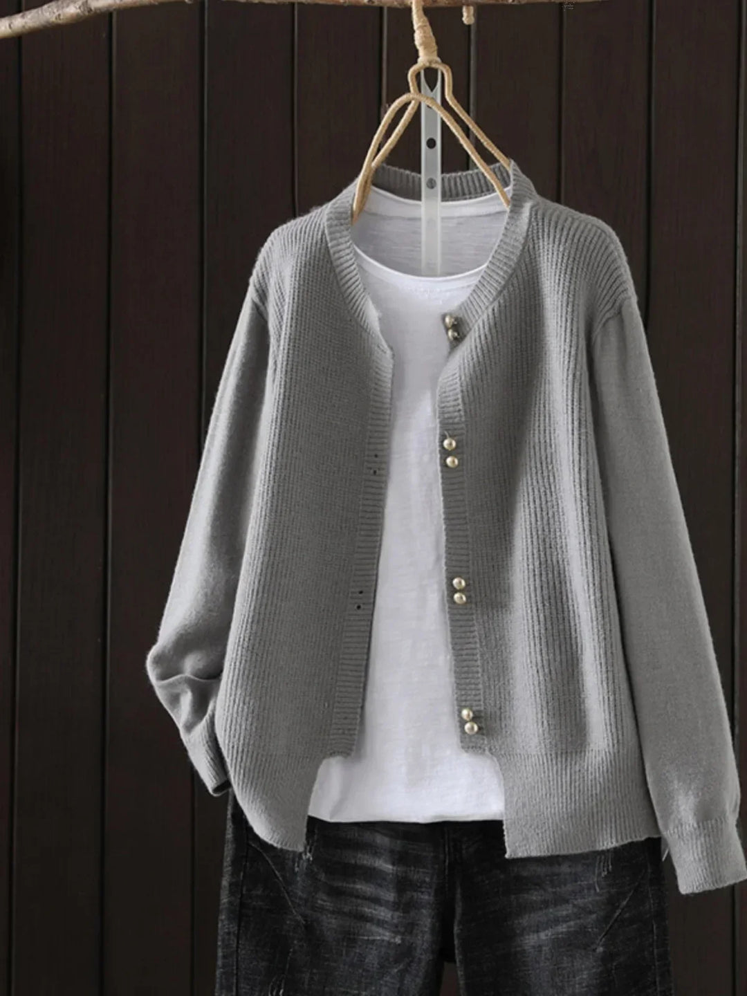 MORGANSON - ELARA | PEARL-BUTTON CARDIGAN