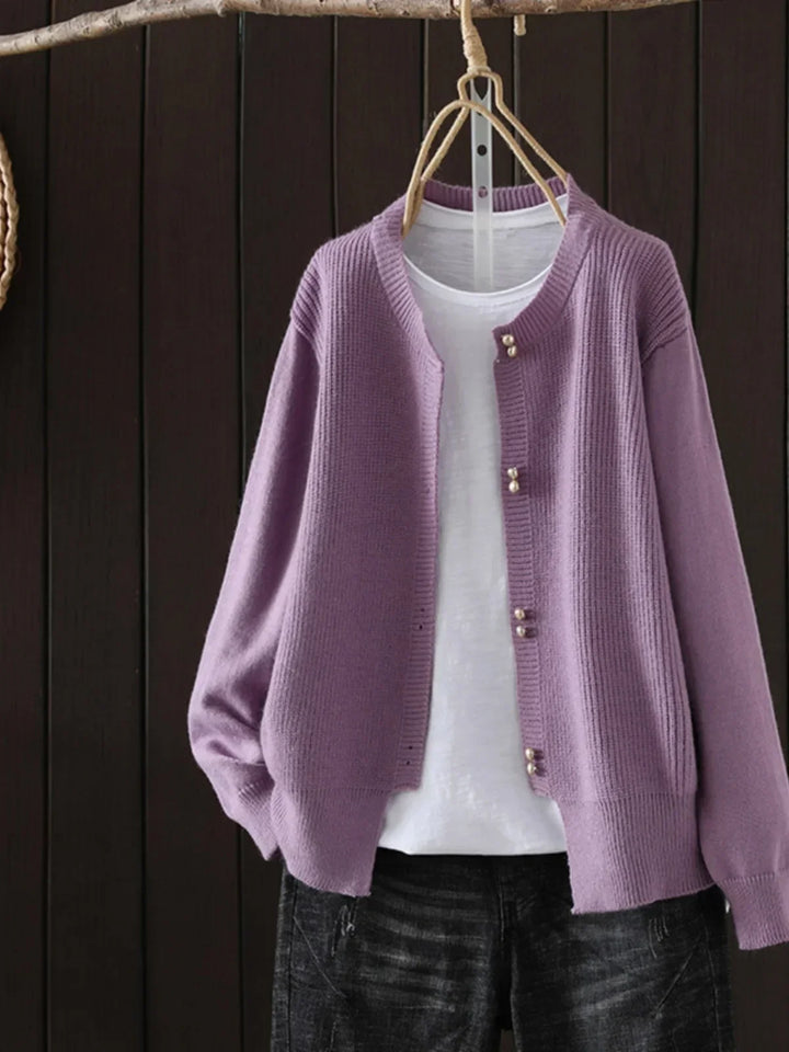 MORGANSON - ELARA | PEARL-BUTTON CARDIGAN