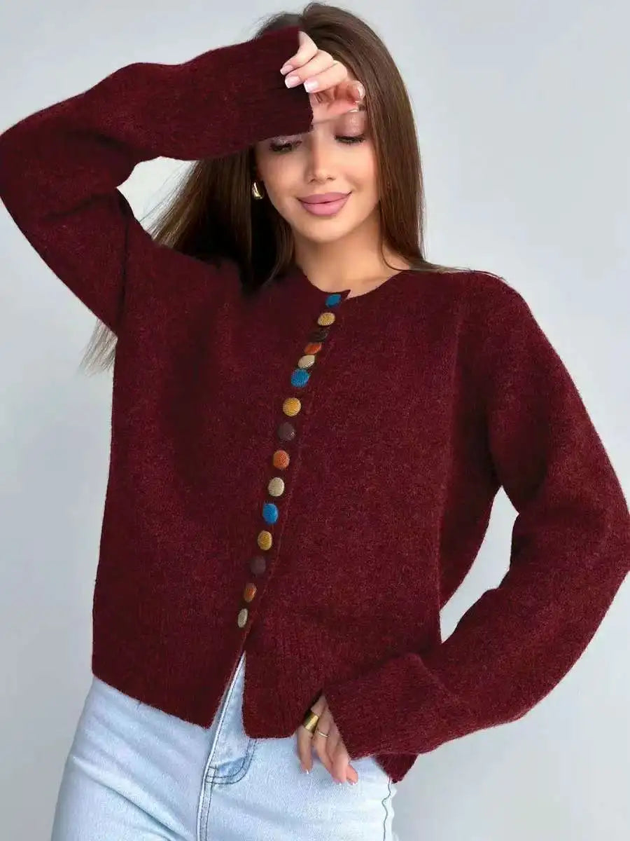 MORGANSON -  THE NOELLE | BUTTON-ACCENT CARDIGAN