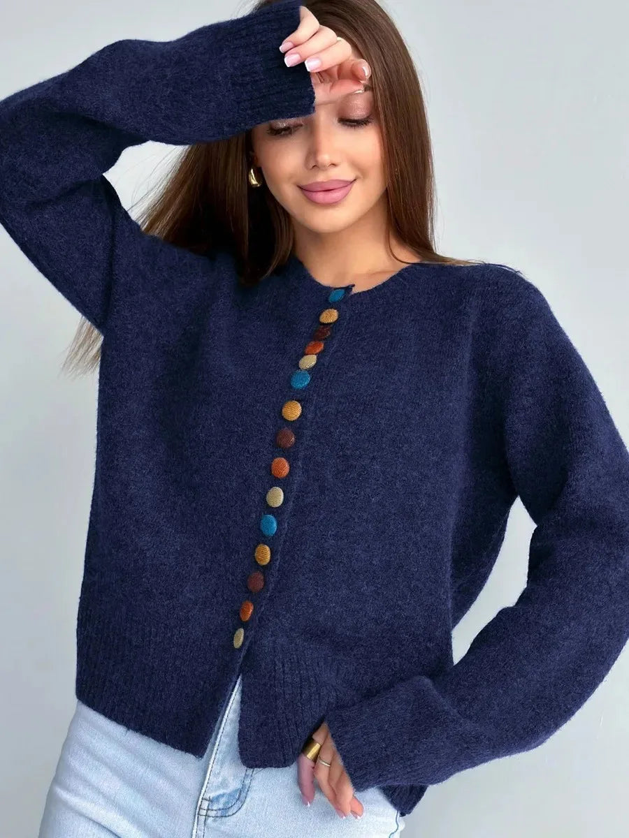 MORGANSON -  THE NOELLE | BUTTON-ACCENT CARDIGAN