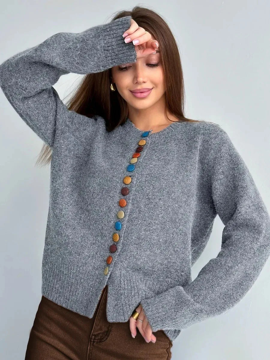MORGANSON -  THE NOELLE | BUTTON-ACCENT CARDIGAN