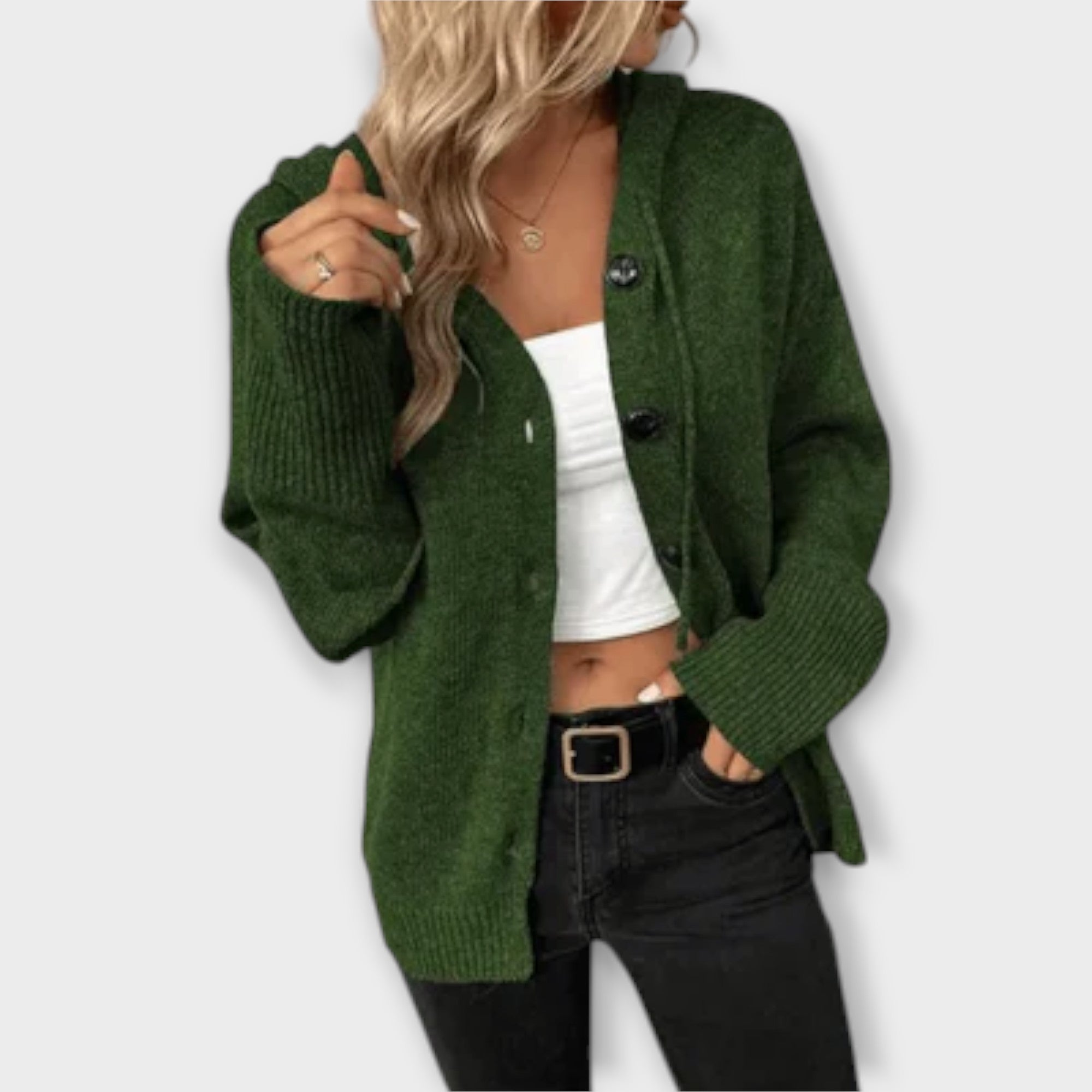 Berta™ – Elegant Button Knit Cardigan