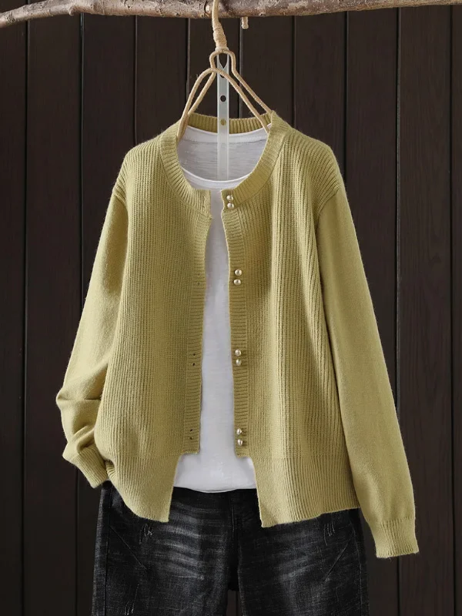 MORGANSON - ELARA | PEARL-BUTTON CARDIGAN