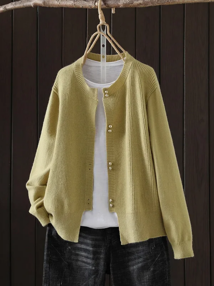 MORGANSON - ELARA | PEARL-BUTTON CARDIGAN