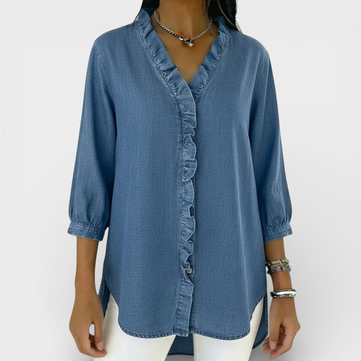 Heather | Elegant Ruffled Blouse