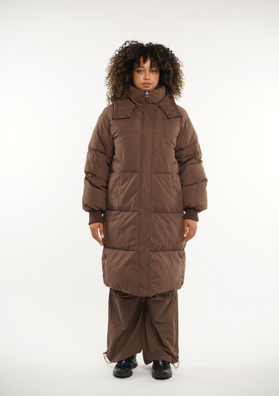 LUNA | HOODED LONG PUFFER JACKET