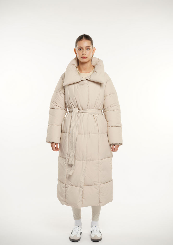 BLAIRE | EXTRA LONG LENGTH BULETED BUTTON PUFFER JACKET