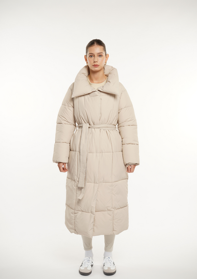 BLAIRE | EXTRA LONG LENGTH BULETED BUTTON PUFFER JACKET