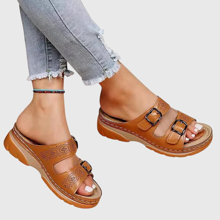 Diora™ | Comfort Support Leather Sandals