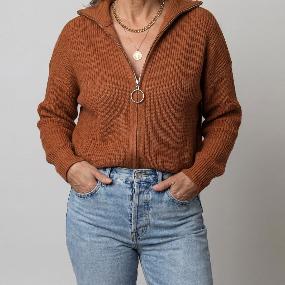Eleanor - Comfort Zip Cardigan