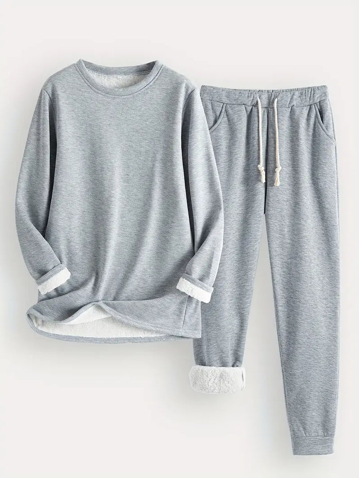 Karina Women's Cotton Blend Lounge Set – Light Blue Two-Piece