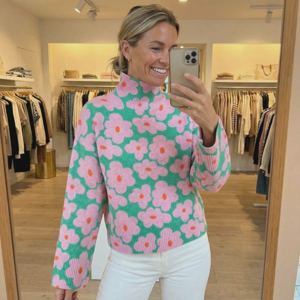 Aspen | Floral Knit Sweater