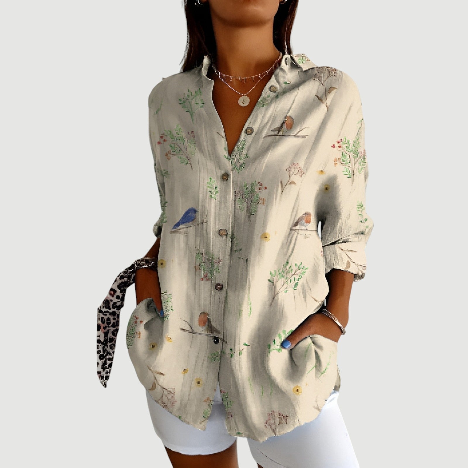 Elisha™ - Bluse med colorrigt design