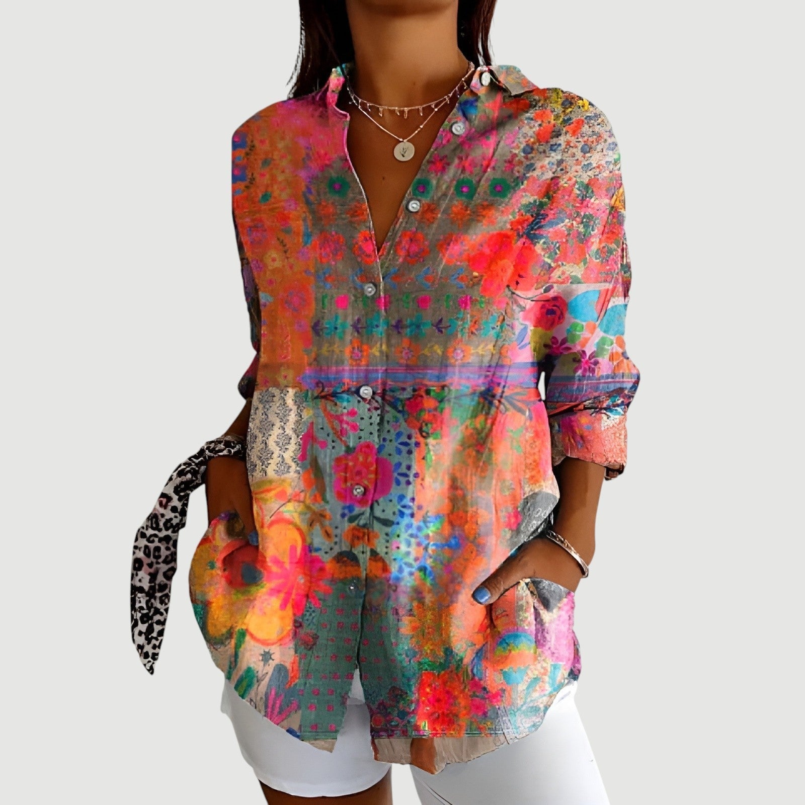 Debby™ - Colorrig bluse til hverdag