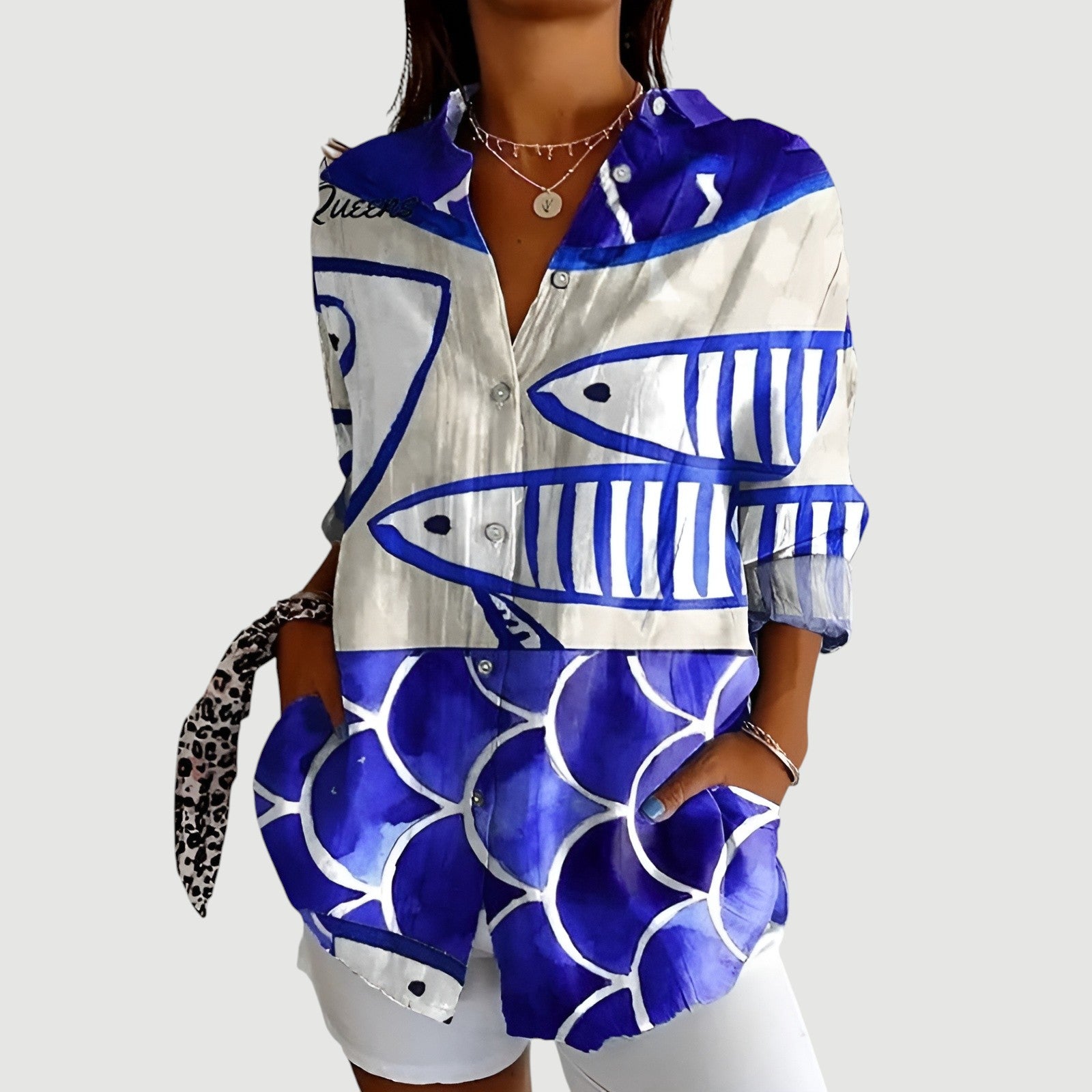 Aoife™ - Bluse med colorrigt design