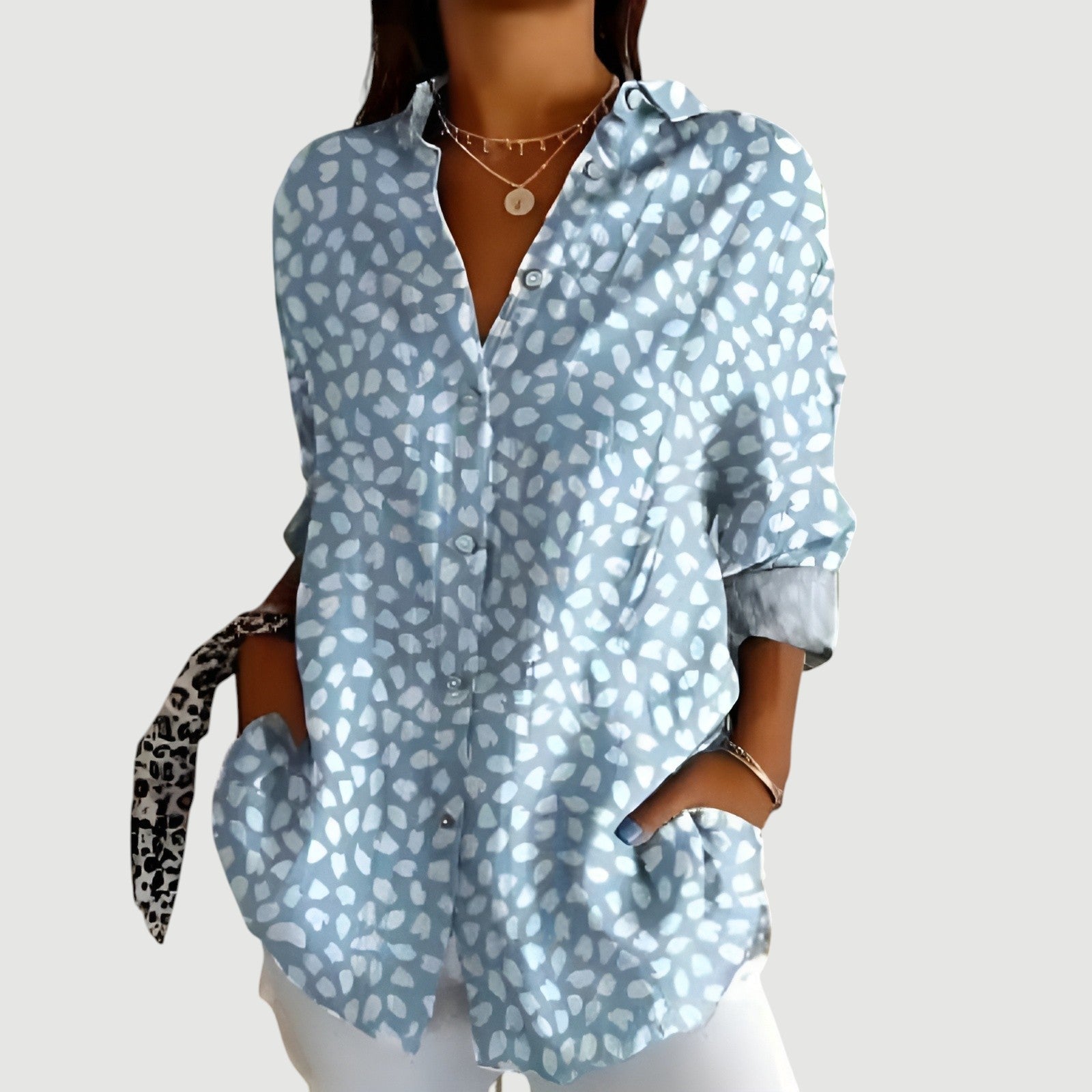Cyril™ - Bluse med colorrigt design