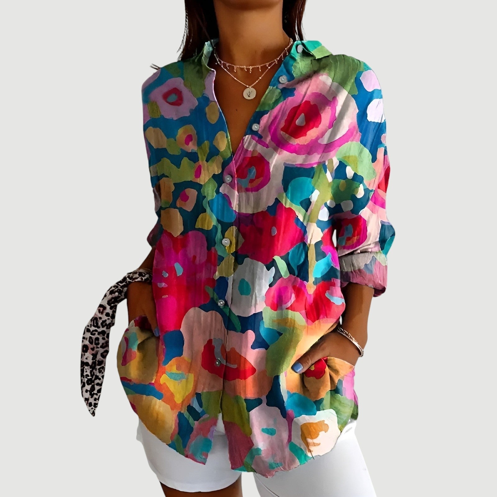 Carol™ - Bluse med colorrigt design