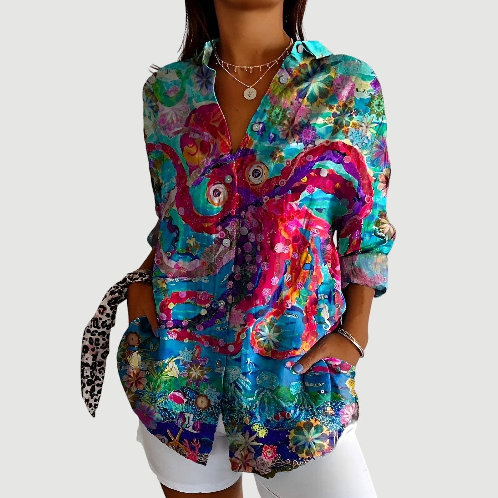 Angel™ - Bluse med colorrigt design