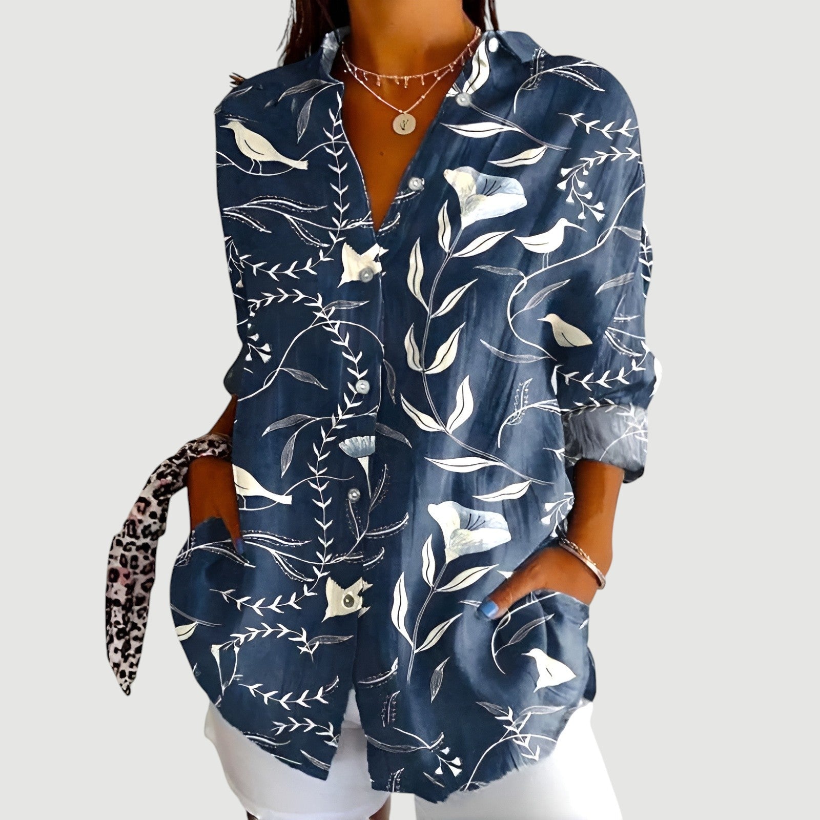 Famela™ - Colorrig bluse til hverdag