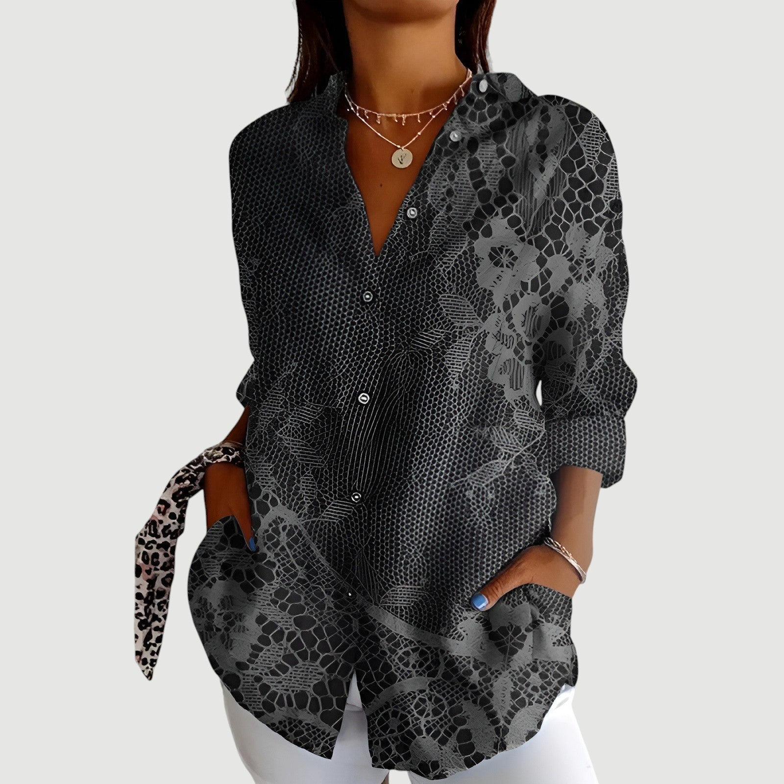 Brianna™ - Bluse med colorrigt design