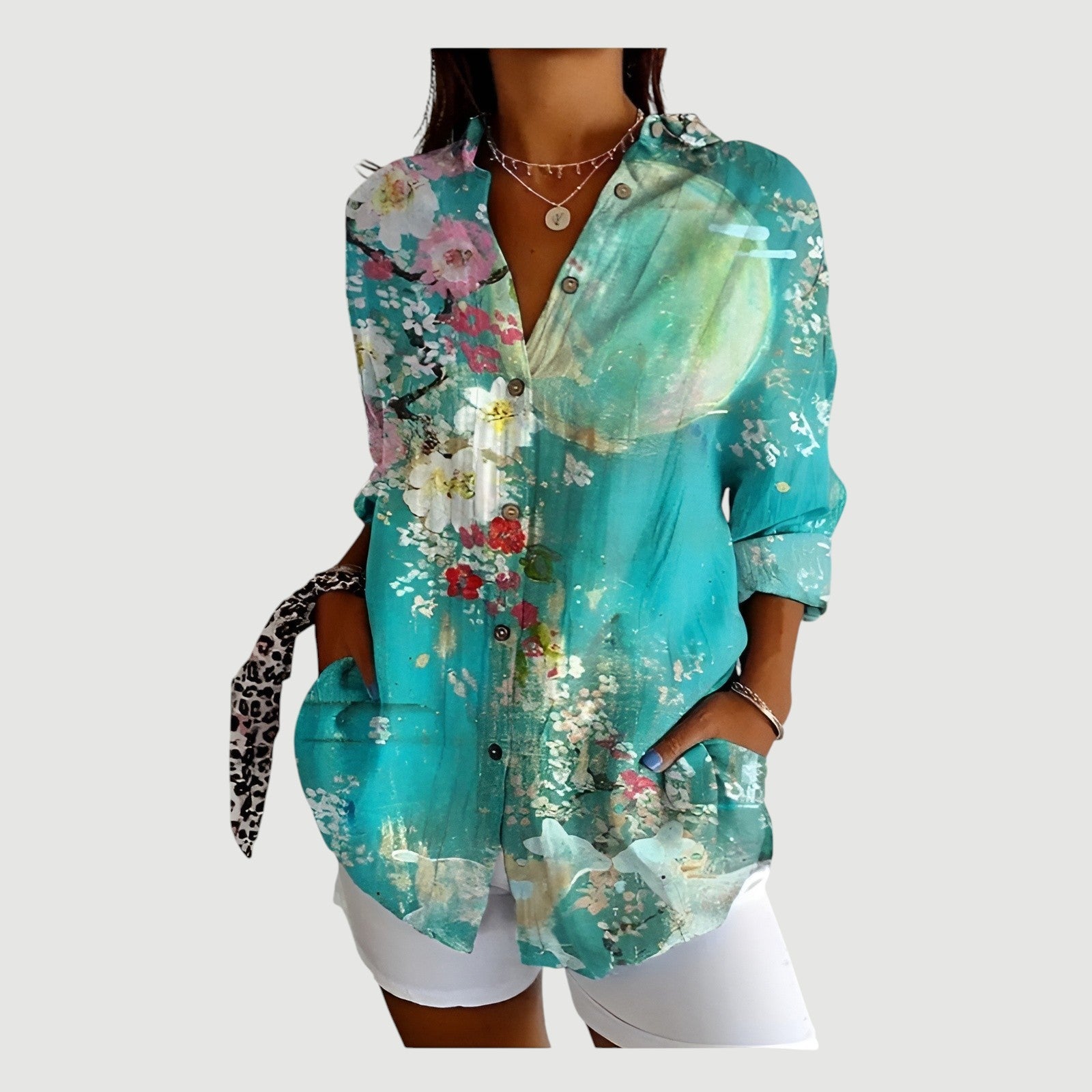 Clarissa™ - Bluse med colorrigt design